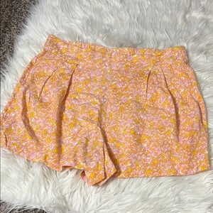 NWOT Volcom Orange Floral Shorts Size L